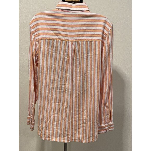 Universal Thread Goods Co. Womens Size S Relaxed Fit Blouse Striped - Picture 8 of 10